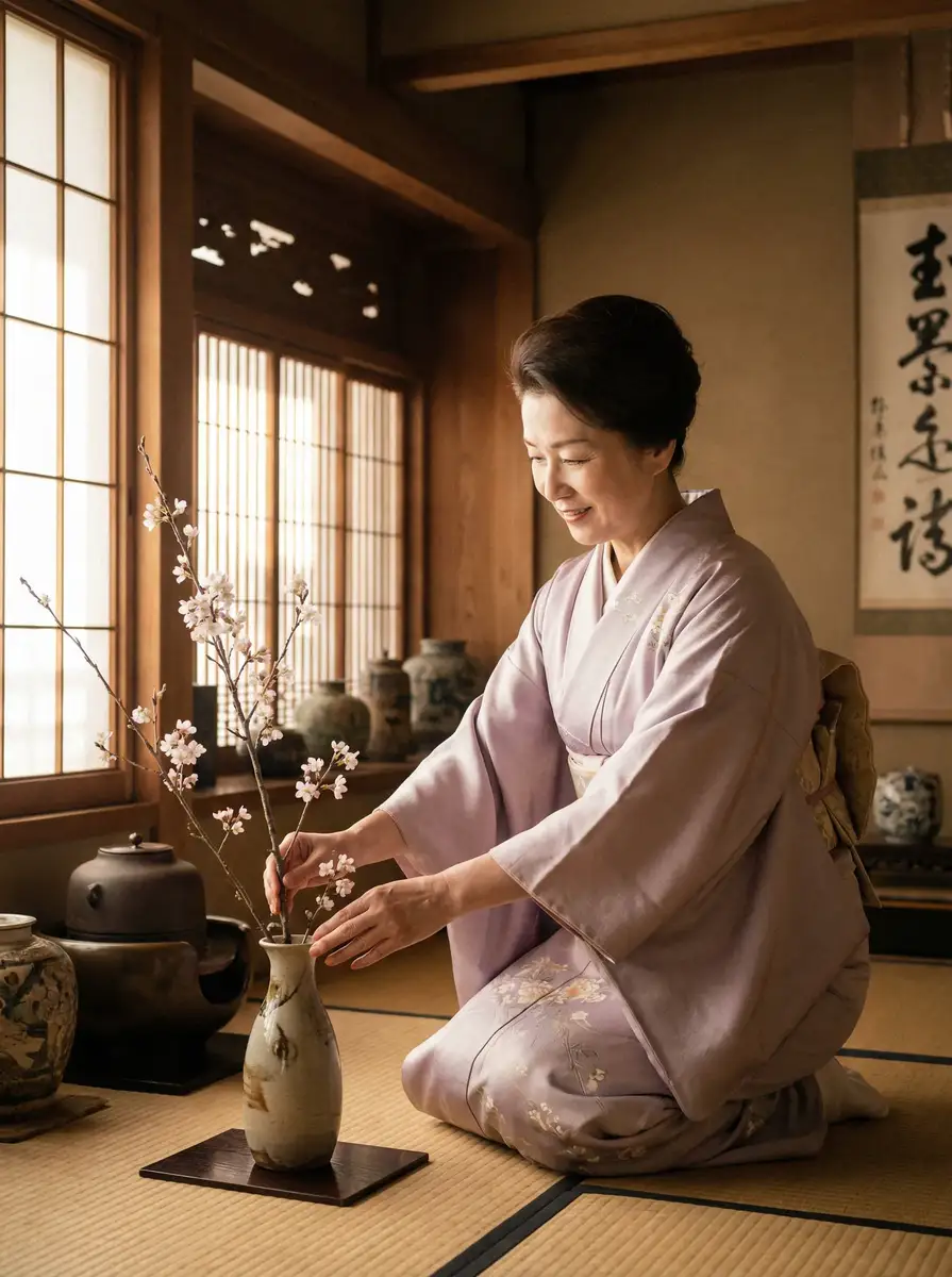 一位优雅的 旧里番|旧里番影院高清播放-真实可靠旧里番官网 在和室中插花